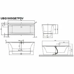 Villeroy & Boch Squaro Edge 12 Duo Badewanne 180 X 80 Cm Freistehend -KEUCO Verkauf hersteller villeroy boch badewannen freistehend squaro 728635