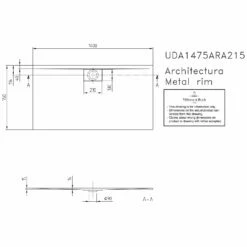 Villeroy & Boch Architectura Metalrim Duschwanne 140 X 75 X 1,5 Cm Mit Antirutsch -KEUCO Verkauf hersteller villeroy boch dusche rechteck architectura 2174896