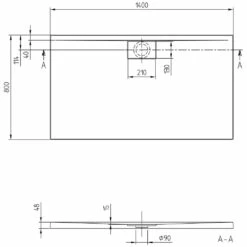 Villeroy & Boch Architectura Metalrim Duschwanne 140 X 80 X 4,8 Cm -KEUCO Verkauf hersteller villeroy boch dusche rechteck architectura 635825