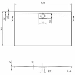 Villeroy & Boch Architectura Metalrim Duschwanne 150 X 90 X 4,8 Cm -KEUCO Verkauf hersteller villeroy boch dusche rechteck architectura 635833