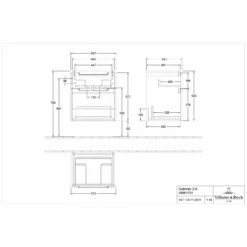 Villeroy & Boch Subway 2.0 Waschtischunterschrank XXL 53,7 Cm, Griffe Silberfarbig Matt, 2 Auszüge -KEUCO Verkauf hersteller villeroy boch subway 2 badmoebel 4213630