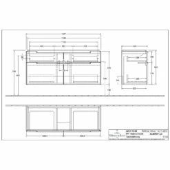 Villeroy & Boch Subway 2.0 Waschtischunterschrank XXL 128,7 Cm, Griffe Chromfarbig Glänzend, 4 Auszüge -KEUCO Verkauf hersteller villeroy boch subway 2 badmoebel 4213663