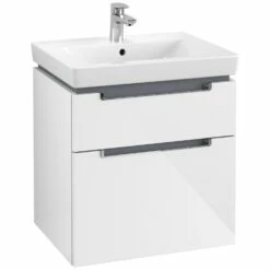 Villeroy & Boch Subway 2.0 Waschtisch-Kombination 60 Cm Mit 2 Auszügen, 1 Hahnloch Und 1 Überlauf