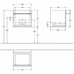 Villeroy & Boch Venticello Waschtischunterschrank 46,6 Cm -KEUCO Verkauf hersteller villeroy boch venticello badmoebel waschtischunterschraenke 2136820