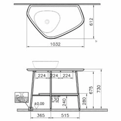 VitrA Plural Konsole Wandgebunden 1 Ausschnitt Links