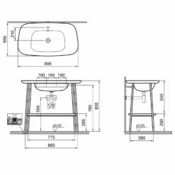 VitrA Plural Badmöbel Set Waschtischunterbau Und Möbelwaschtisch