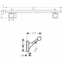 AXOR Starck Organic Badetuchhalter 80 Cm