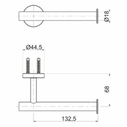 Herzbach DEEP BLACK Papierrollenhalter