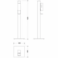 HEWI SENSORIC Desinfektionsspender Säule, Pulverbeschichtet