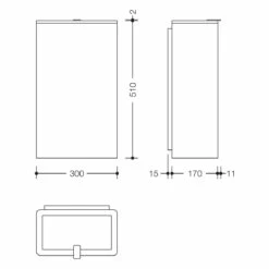 HEWI Serie 805 Papierabfallbehälter Mit Deckel