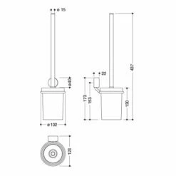 HEWI System 815 WC-Bürstengarnitur 9 HEWI System 815 WC-Bürstengarnitur -KEUCO Verkauf hewi system 815 wc buerstengarnitur 6442201