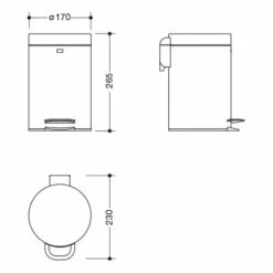 HEWI System 900 Abfallbehälter -KEUCO Verkauf hewi system 900 accessoires abfallbehaelter 5721484