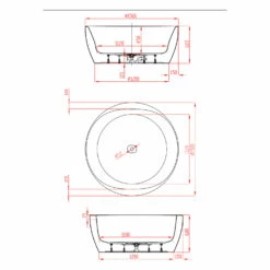 Hoesch ISensi Rundbadewanne 150 Cm, Freistehend -KEUCO Verkauf hoesch badewannen und whirlpools freistehende isensi 11629017