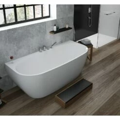 Hoesch ISensi Vorwand-Badewanne 190 X 90 Cm Mit Überlaufschlitz Und Klick-Klack Siphon