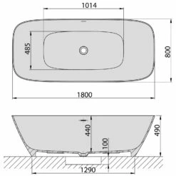 Hoesch Lasenia Oval-Badewanne 180 X 80 Cm Freistehend, Barrierefrei, Flache Ausführung -KEUCO Verkauf hoesch badewannen und whirlpools freistehende lasenia 5660749