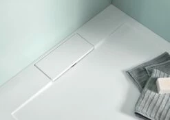 HSK Marmor-Polymer Duschwanne 100 X 100 Cm Superflach Mit Randablauf Und Antislip