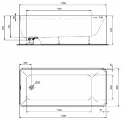 Ideal Standard Conca Körperform-Badewanne 180 X 80 Cm, Freistehend -KEUCO Verkauf ideal standard badewannen conca conco koerperform 3787598
