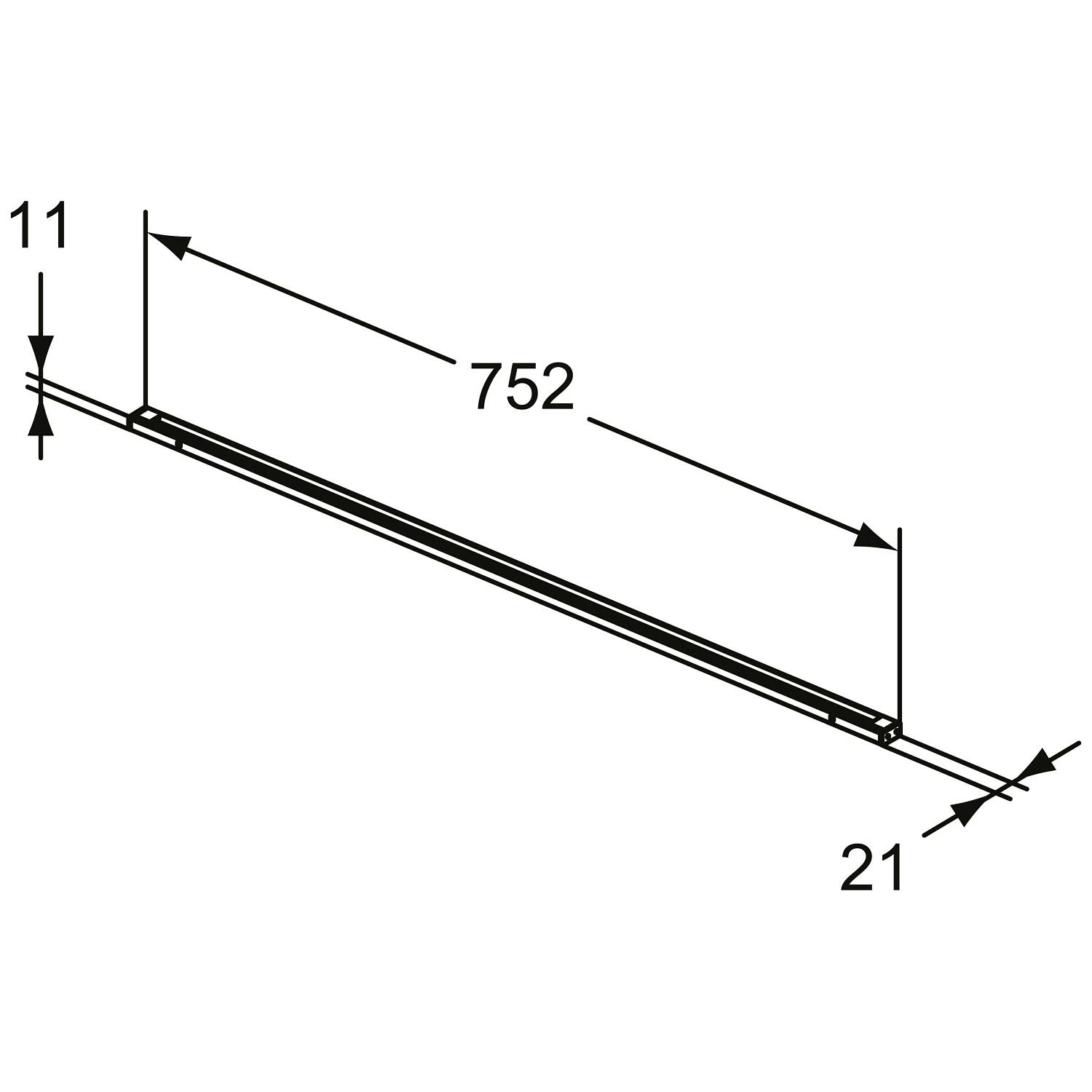 Ideal Standard Conca LED-Schubladenleuchte 76 Cm 1 Ideal Standard Conca LED-Schubladenleuchte 76 Cm