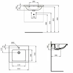 Ideal Standard I.Life B Waschtisch Mit Unterschrank 60 Cm, Mit 2 Auszügen -KEUCO Verkauf ideal standard badmoebel life waschtisch mit 12324252