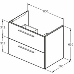 Ideal Standard I.Life B Waschtisch Mit Unterschrank 80 Cm, Mit 2 Auszügen -KEUCO Verkauf ideal standard badmoebel life waschtisch mit 12324255