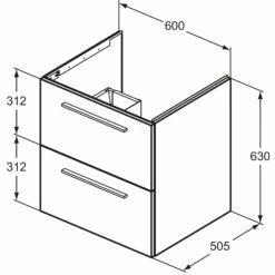 Ideal Standard I.Life B Waschtisch Mit Unterschrank 60 Cm, Mit 2 Auszügen -KEUCO Verkauf ideal standard badmoebel life waschtisch mit 12324256
