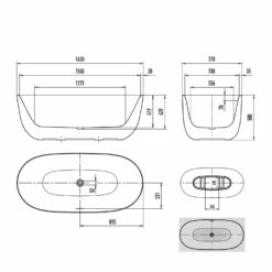 Kaldewei MEISTERSTÜCK OYO DUO 1050 Badewanne Mit Perleffekt Und Vollantislip, Ohne Überlauf, Ablaufdeckel Emailliert -KEUCO Verkauf kaldewei badewannen meisterstuecke oyo duo 1050 10798937