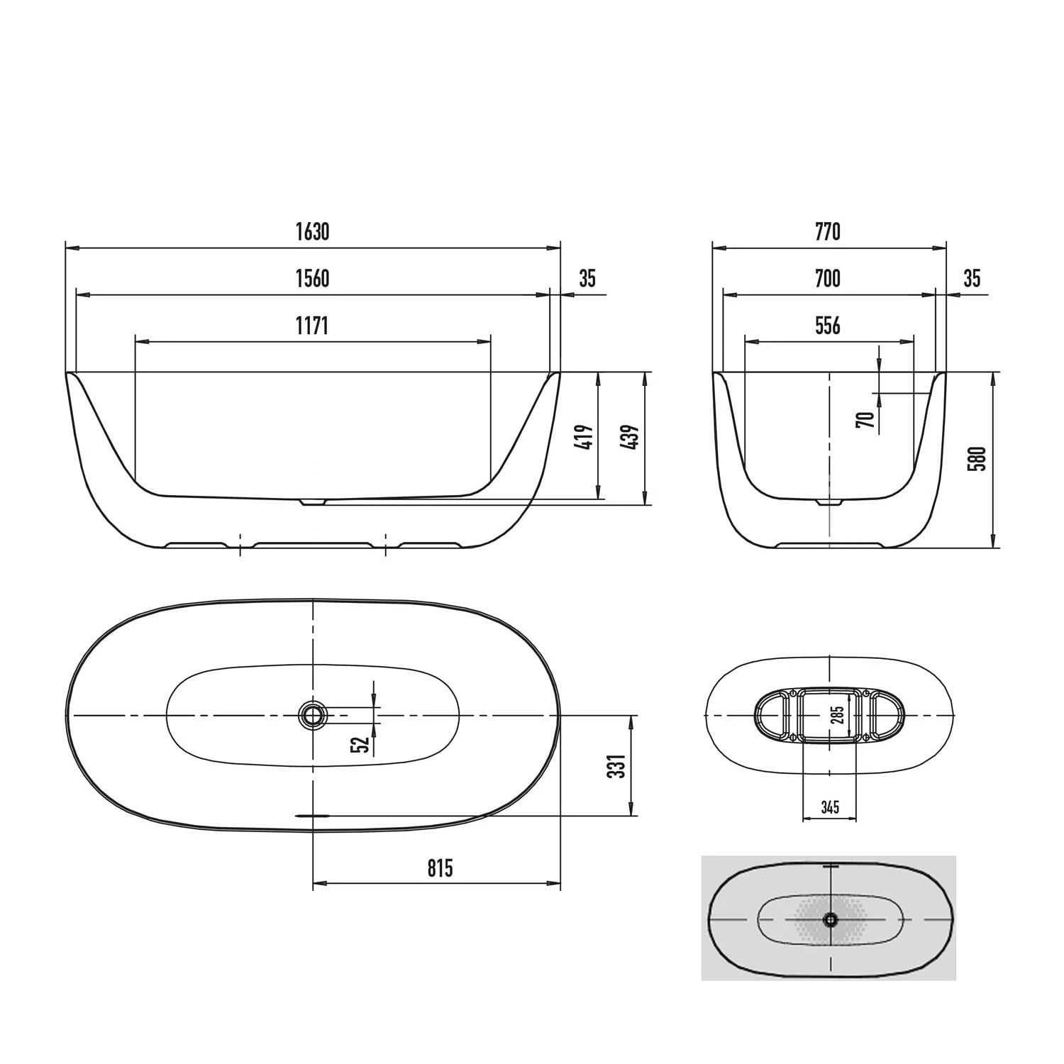 Kaldewei MEISTERSTÜCK OYO DUO 1050 Badewanne Mit Perleffekt Und Teilantislip, Ohne Überlauf, Ablaufdeckel Emailliert 3 Kaldewei MEISTERSTÜCK OYO DUO 1050 Badewanne Mit Perleffekt Und Teilantislip, Ohne Überlauf, Ablaufdeckel Emailliert – Bild 3