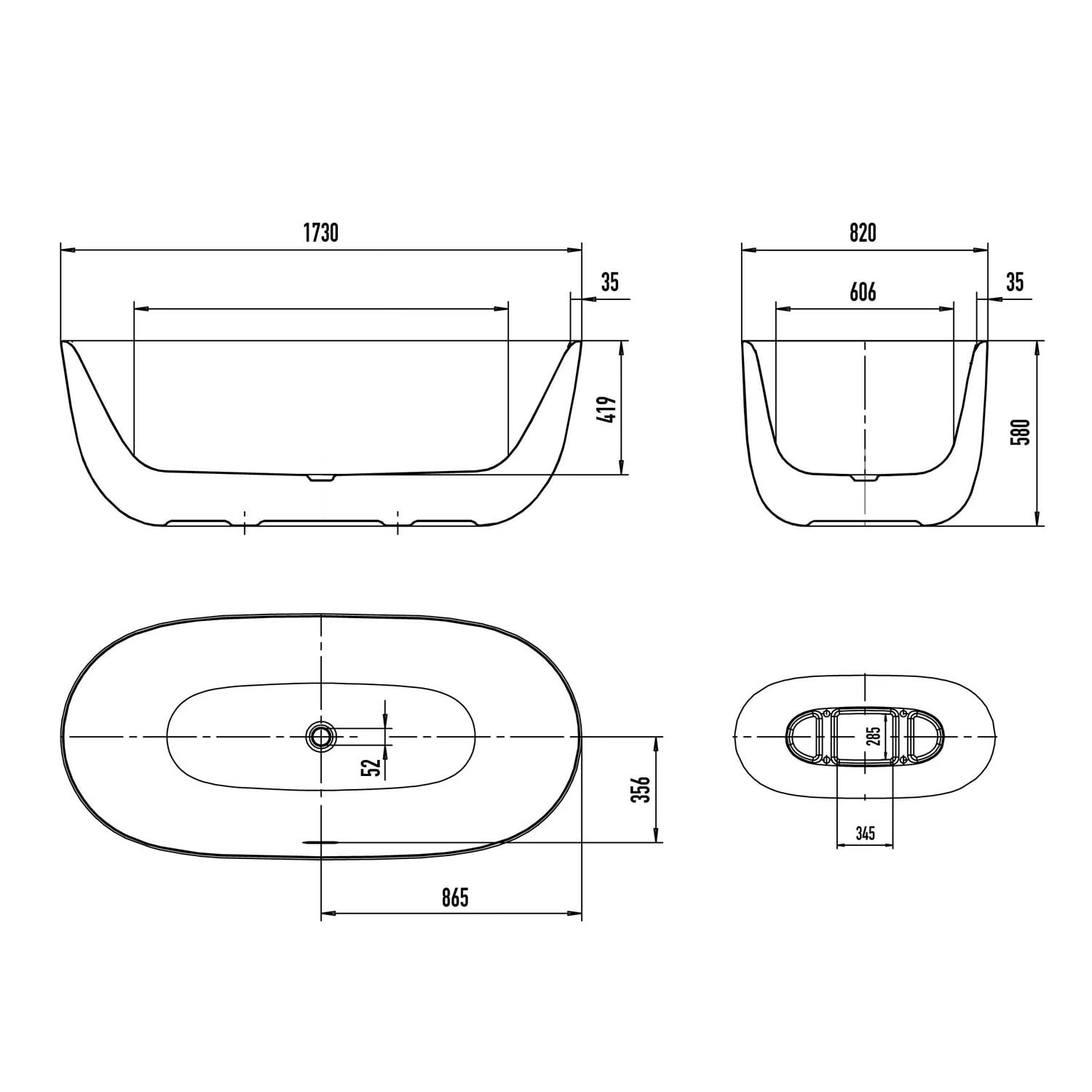 Kaldewei MEISTERSTÜCK OYO DUO 1051 Badewanne Mit Perleffekt, Ohne Überlauf, Ablaufdeckel Emailliert 3 Kaldewei MEISTERSTÜCK OYO DUO 1051 Badewanne Mit Perleffekt, Ohne Überlauf, Ablaufdeckel Emailliert – Bild 3