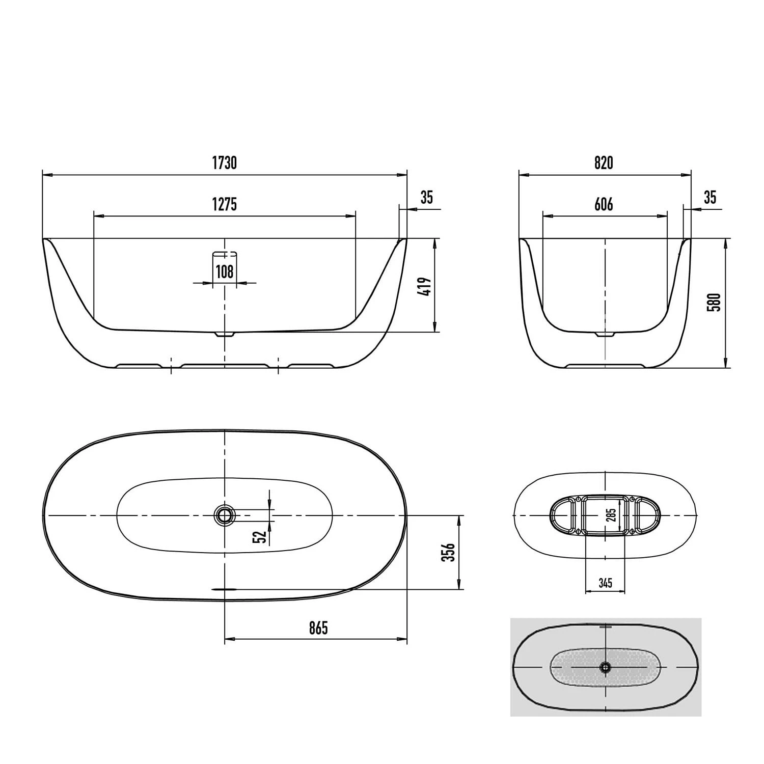 Kaldewei MEISTERSTÜCK OYO DUO 1051 Badewanne Mit Vollantislip, Mit Überlauf, Ablaufdeckel Emailliert 4 Kaldewei MEISTERSTÜCK OYO DUO 1051 Badewanne Mit Vollantislip, Mit Überlauf, Ablaufdeckel Emailliert – Bild 4