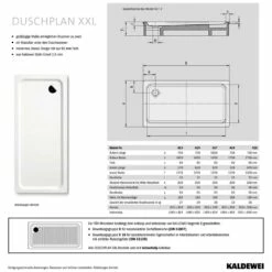 Kaldewei Duschplan 423-1 XXL Duschwanne 70 X 140 X 6,5 Cm