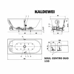 Kaldewei Centro Duo 133 Whirlpool Mit SOUL Whirlsystem, Ab- Und Überlauf Mit Wassereinlauf -KEUCO Verkauf kaldewei whirlpools centro duo 133 mit 9259973