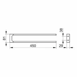 Keuco Edition 11 Black Selection Handtuchhalter 45 Cm, Doppelt -KEUCO Verkauf keuco alle editionen 11 bad accessoires 11082232