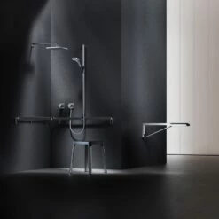 Keuco AXESS Eck-Duschhandlauf 90° Mit Brausestange, 85 X 85 X 130,1 Cm -KEUCO Verkauf keuco alle serien axess eck duschhandlauf 11684226