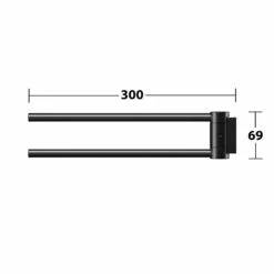 Keuco Plan Black Selection Handtuchhalter Zweiarmig 30 Cm -KEUCO Verkauf keuco alle serien plan black selection 4890314