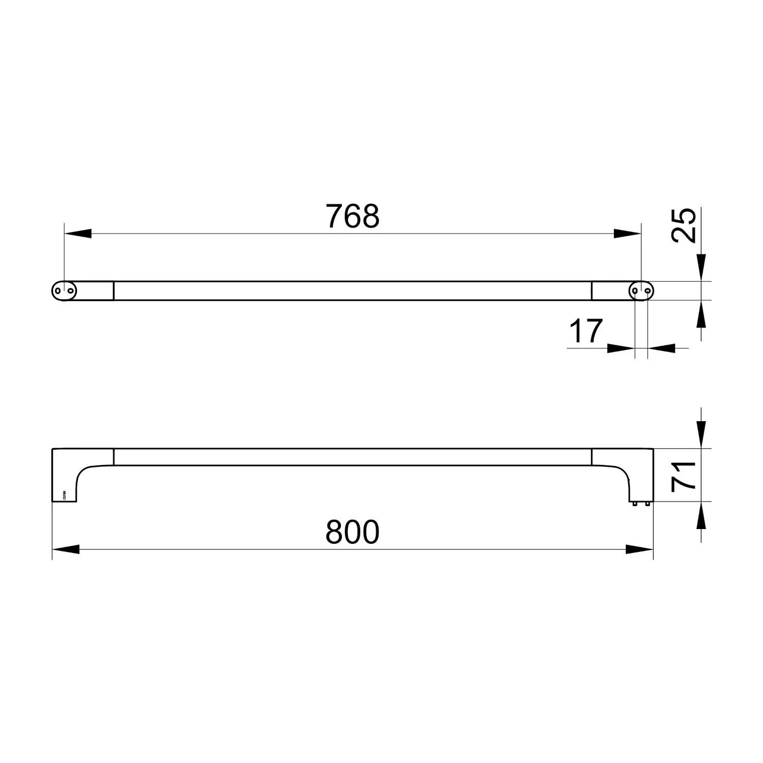 Keuco VIA23 Badetuchhalter 80 Cm 4 Keuco VIA23 Badetuchhalter 80 Cm – Bild 4