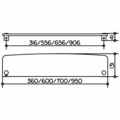 Keuco Elegance Neu Kristallglas-Platte 95 X 13,1 Cm