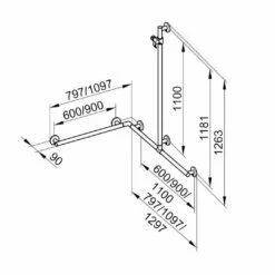 Keuco Plan Care Duschhandlauf Mit Brausestange 90 X 110 Cm