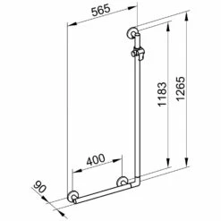 Keuco Plan Care Winkelgriff 90° Zur Verwendung Als Brausestange