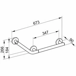 Keuco Plan Care Winkelgriff 135° Linke Ausführung