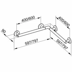 Keuco Plan Care Dusch-und Wannenhandlauf 40 X 40 Cm