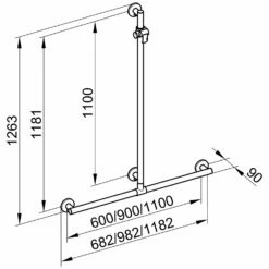 Keuco Plan Care Duschhandlauf Mit Brausestange 60 X 110 Cm