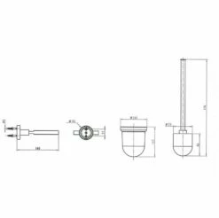Kronenbach Lima 2.0 Black Toilettenbürstengarnitur