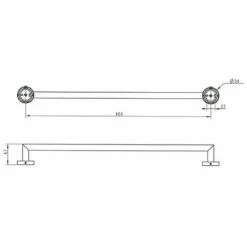 Kronenbach Lima 2.0 Black Badetuchhalter 60 Cm