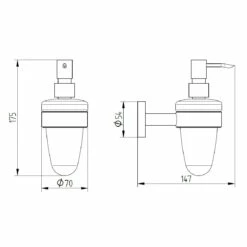 Kronenbach Lima 2.0 Black Seifenspender, Glas