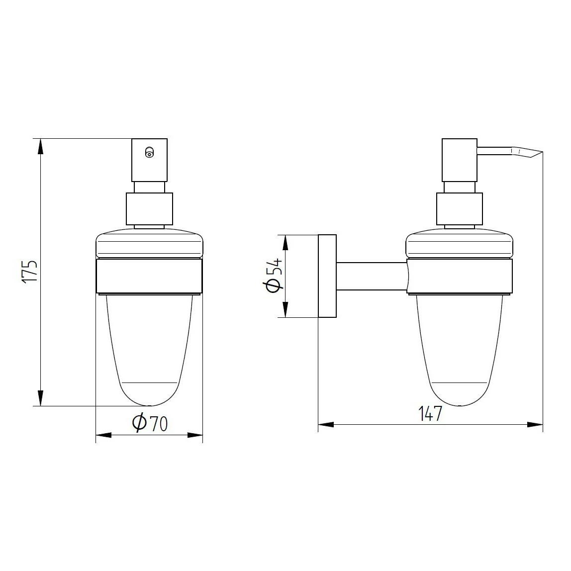 Kronenbach Lima 2.0 Black Seifenspender, Glas 1 Kronenbach Lima 2.0 Black Seifenspender, Glas