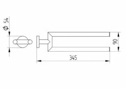 Kronenbach Radia Handtuchhalter 2-armig 34,5 Cm, Starr