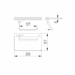 Kronenbach Plana 2.0 Papierhalter Mit Ablage