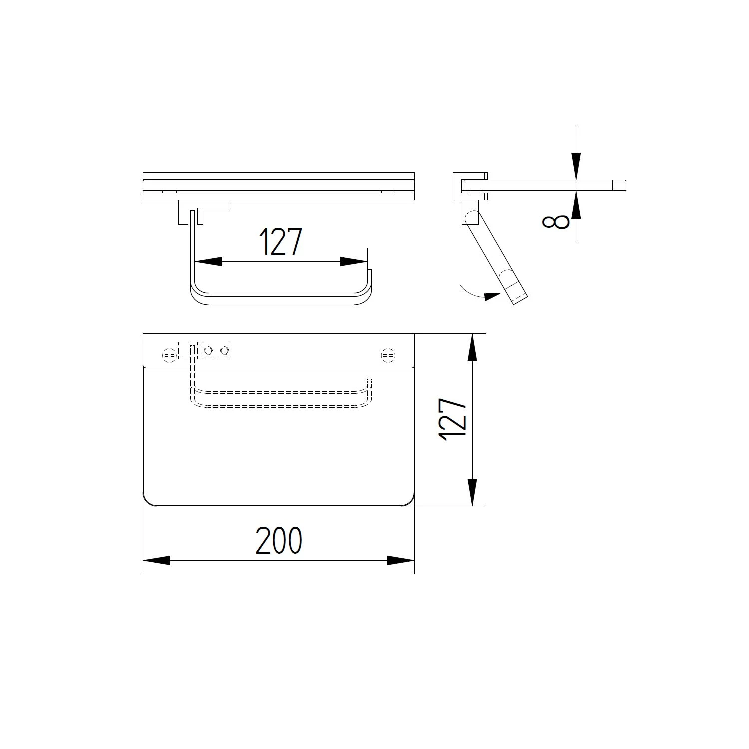 Kronenbach Plana 2.0 Papierhalter Mit Ablage 1 Kronenbach Plana 2.0 Papierhalter Mit Ablage