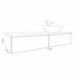 Kronenbach Cube Waschtischkonsole 121 Cm Mit 2 Auszügen Und TIP-ON -KEUCO Verkauf kronenbach badmoebel cube waschtischkonsolen 120 cm 6463484