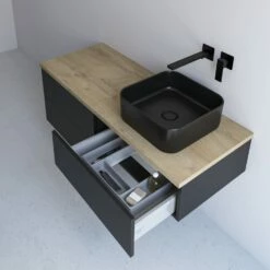 Kronenbach Cube Waschtischkonsole 121 Cm Mit 2 Auszügen Und TIP-ON